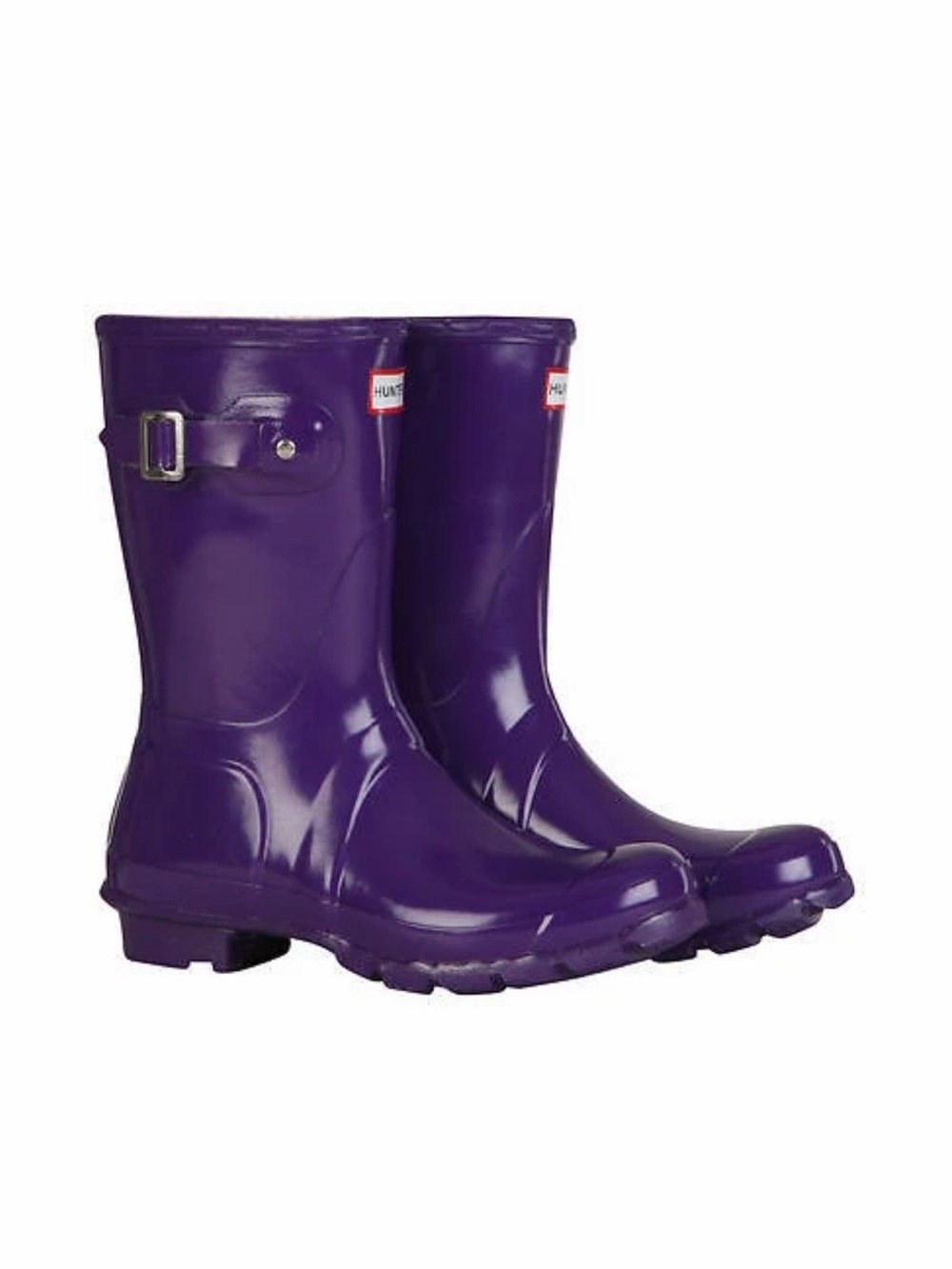 Hunter Women's Original Starcloud Short Rain Boots - Purple Glitter Sparkly
